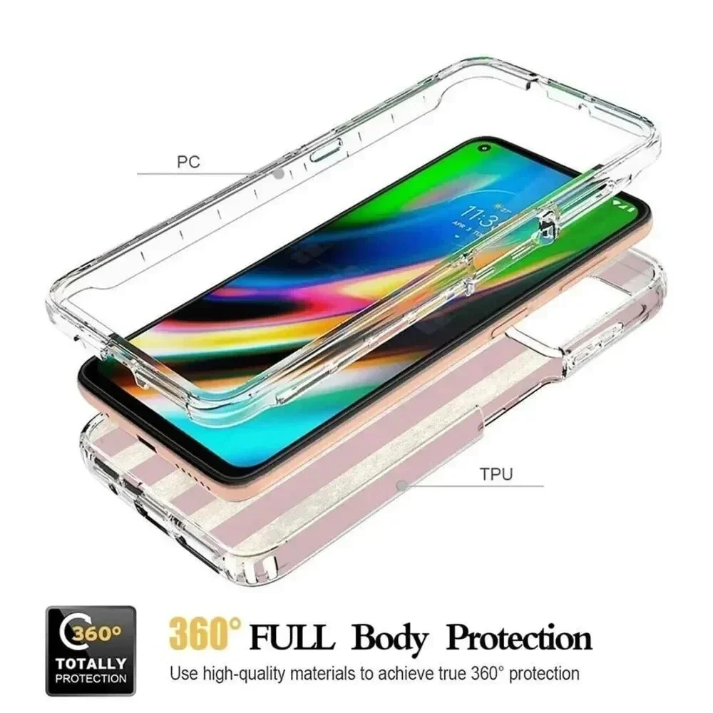 Flag Case For Moto G9 Plus XT2087-1‎ 6.81” With Tempered Glass Screen Protector